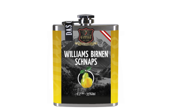 Emil Williams Birnen Schnaps 0,2l 35% Flachmann