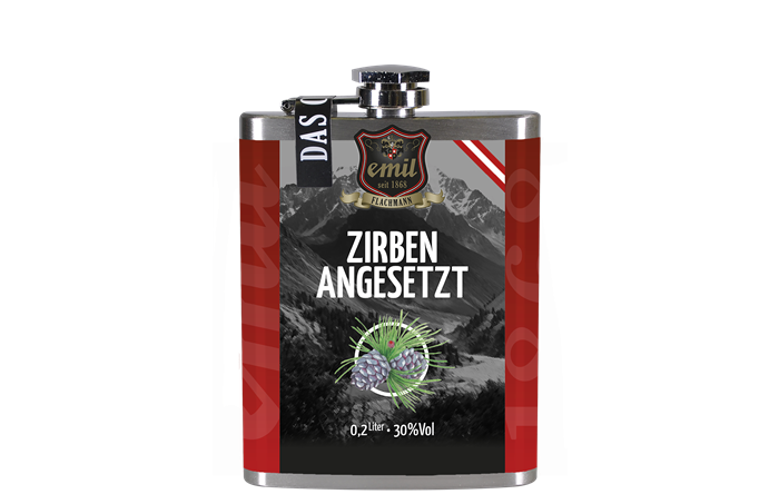 Emil Zirben Schnaps angesetzt 0,2l 30% Flachmann