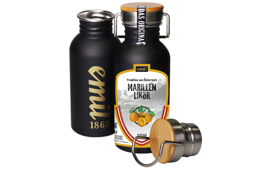 Emil Marillen Likör 0,5l 20% TÖ Edelstahl Kanne
