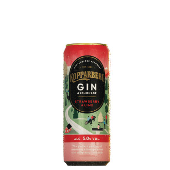 Kopparberg Gin&Lemonade Strawberry & Lime RTD 0,25 l 5% Dose - 1
