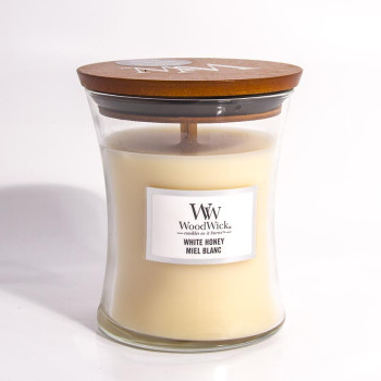 WoodWick White Honey glass medium