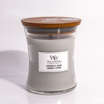 WoodWick Lavender & Cedar glass medium - 1