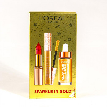 L'Oréal Sparkle in Gold Set :Mascara+LS N° 345 Satin +MUP - 1