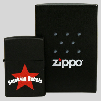 Zippo schwarz color "Smoking Rebels" - 1