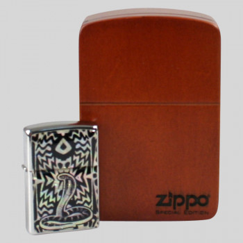 Feuerzeug Zippo Perlmutt/Snake - 1