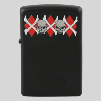 Zippo schwarz color Skull&Bones 1290142