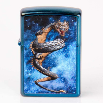 Zippo Sapphire colour Dragon in Space 2002021