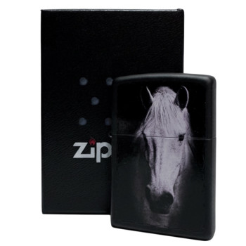 Zippo schwarz color "White Horse" 2003883