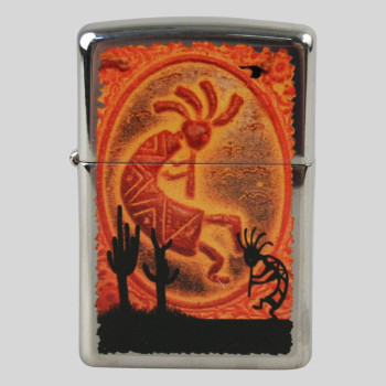 Zippo chrom poliert color Kokopelli Southwestern 2002787 - 1
