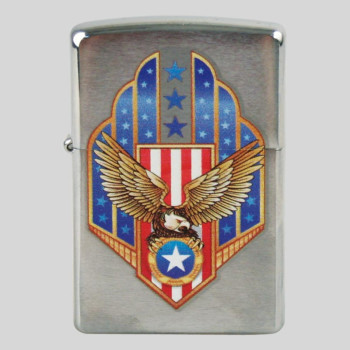 Zippo chrom poliert color American Eagle Shield 2003161