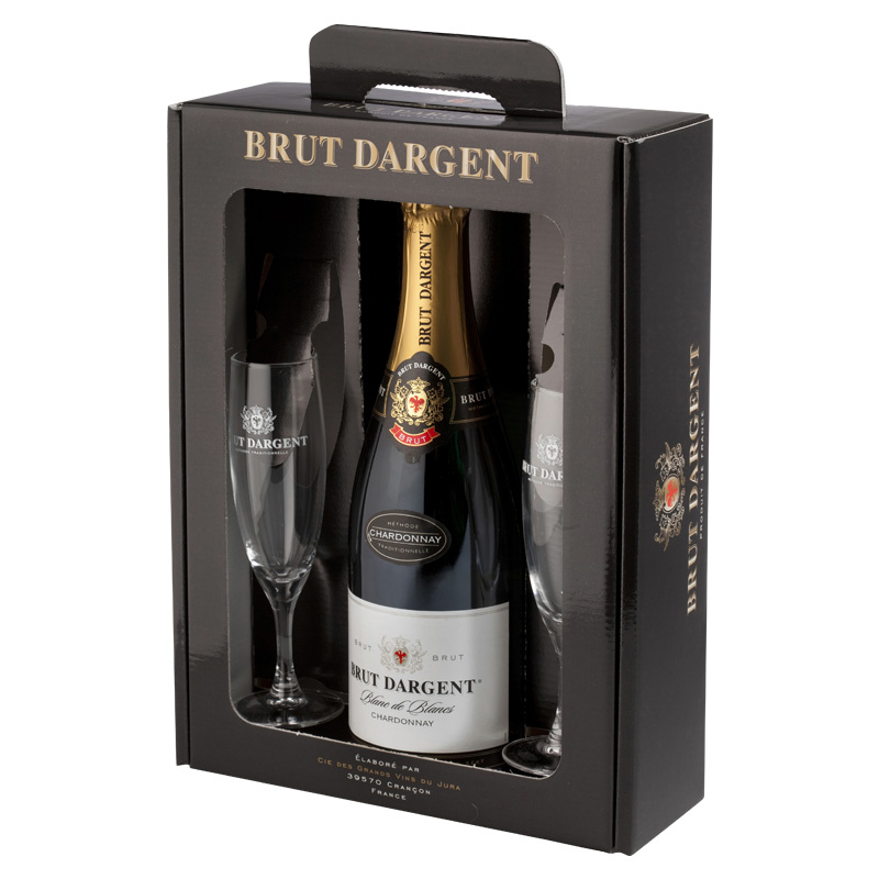+2 Brut Dargent 0,75l Chardonnay Excaliburshop 11,5% | Glasses