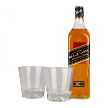 Johnnie Walker Black 12Y 0,7 l 40% + 2 Gläser - 3