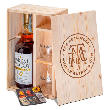 The Real McCoy 12Y 100 Proof Limited Edition 0,7l 50% Holzbox + 2 Glasses