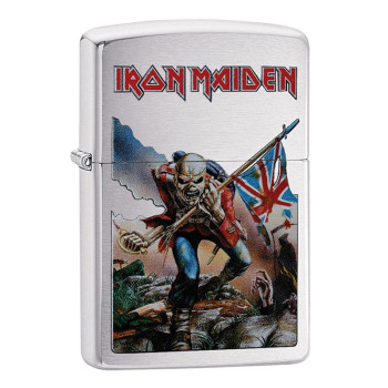 ZIPPO chrom geb. Iron Maiden Flag 60003140