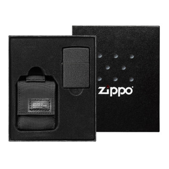 Sada ZIPPO Black Crackle Scwarz 60005678