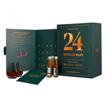 Adventskalender 24 Days of Rum 24x20ml 43,7% + 2 Gläser - 1