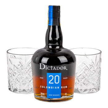 Dictador 20Y 0,7l 40% +2 Glass Geschenkbox - 2