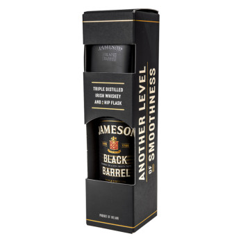 Jameson Black Barel 0,7l 40% Geschenkpackung mit Flachmann